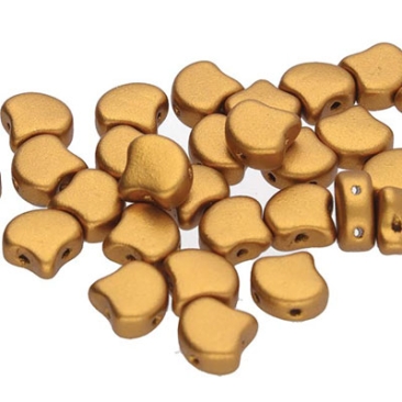 Matubo Ginko Perlen, 7,5 x 7,5 mm, Farbe: Bronze Gold, Röhrchen mit ca. 22 gr
