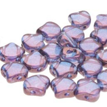 Matubo Ginko Perlen, 7,5 x 7,5 mm, Farbe: Luster Transparent Amethyst, Röhrchen mit ca. 22 gr