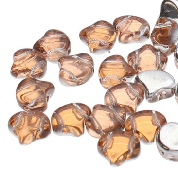 Matubo Ginko Perlen, 7,5 x 7,5 mm, Farbe: Backlit Peach, Röhrchen mit ca. 22 gr