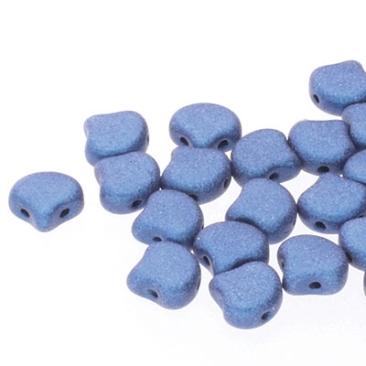 Matubo Ginko Perlen, 7,5 x 7,5 mm, Farbe: Metalic Suede Blue, Röhrchen mit ca. 22 gr