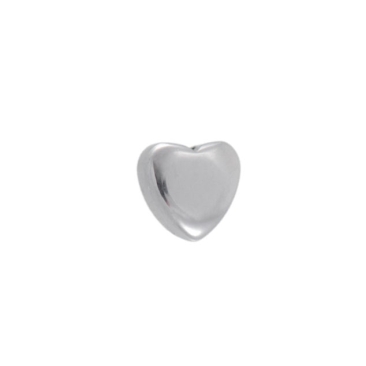 Kraal van hematiet, hart, 4 x 4 mm, platina gegalvaniseerd, lengte ca. 39 cm