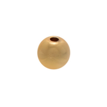 Strang Hämatitperlen, Kugel, 4 mm, vergoldet galvanisiert, Länge ca. 39 cm