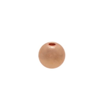 Strand of hematite beads, ball, 4 mm, rose-gold plated, 39 cm
