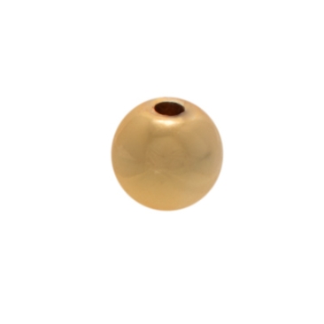 Strang Hämatitperlen, Kugel, 6 mm, vergoldet galvanisiert, Länge ca. 39 cm