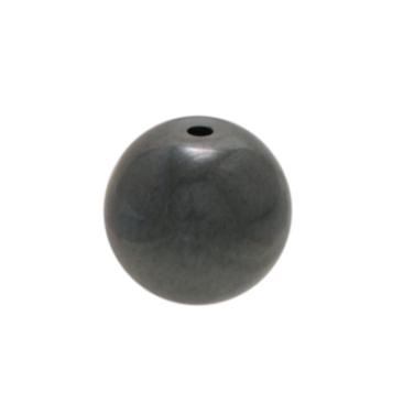 Ketting van hematiet kralen, bol, 8 mm, zwart, lengte ca. 39 cm