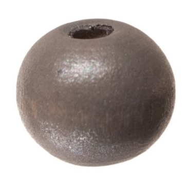 Wooden bead ball, 8 mm, grey
