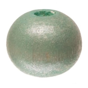 Wooden bead ball, 8 mm, aqua