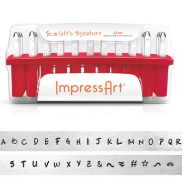 ImpressArt Buchstabenstempel, Schrift Scarlett's Signature, 2,5 mm, Großbuchstaben