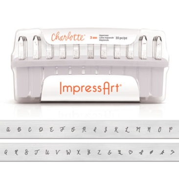 ImpressArt Buchstabenstempel, Schrift Charlotte, 3 mm, Großbuchstaben