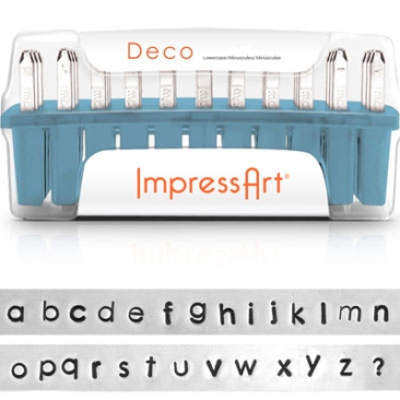 ImpressArt Buchstabenstempel, Schrift Deco, 3 mm, Kleinbuchstaben
