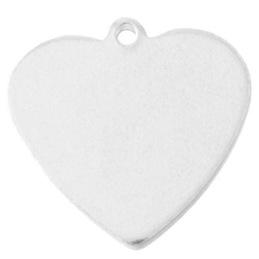 ImpressArt Tag Stamp Blank Heart with Eyelet, Aluminium,16,5 x 16,5 mm