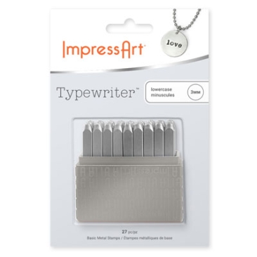ImpressArt Buchstabenstempel, Typewriter, 3 mm, Basic Kleinbuchstaben