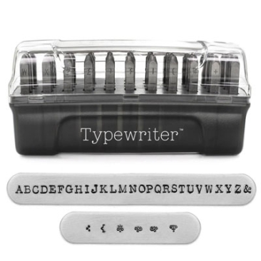 ImpressArt Buchstabenstempel, Schrift Typewriter Signature Letter Stamps, 3 mm, Großbuchstaben, geeignet für Edelstahl