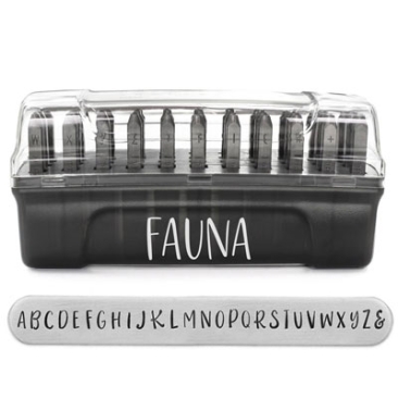 ImpressArt letter stamps, Fauna font, Signature Letter Stamps, 6 mm, capital letters, suitable for stainless steel