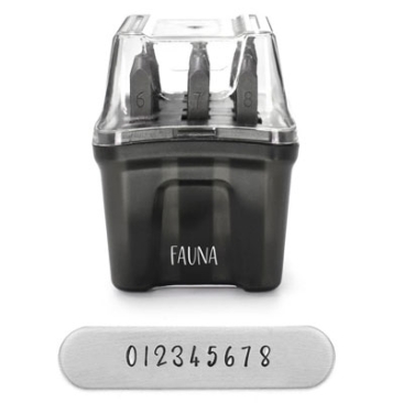 ImpressArt Tampon numérique, écriture Fauna, Signature Number Stamps, 6 mm, adapté à l'acier inoxydable