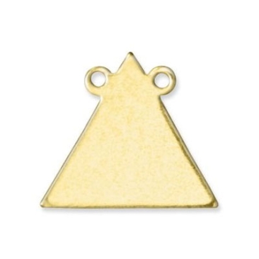 7 Stück ImpressArt Tag Stempel Rohlinge Dreiecke mit zwei Ösen, Material: Messing, 14,5 x 16 mm