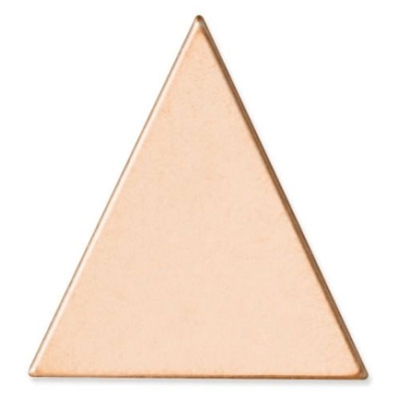 3 pièces ImpressArt Tag ébauches triangles sans oeillet, matériel : cuivre 28 x 26 mm