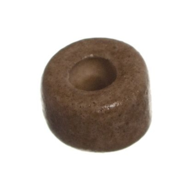 Perle céramique Spacer, env. 7 x 4 mm, brun kaki