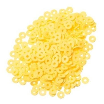 Katsuki beads, Diameter 6 mm, Colour Yellow, Shape Disc , Quantity one strand