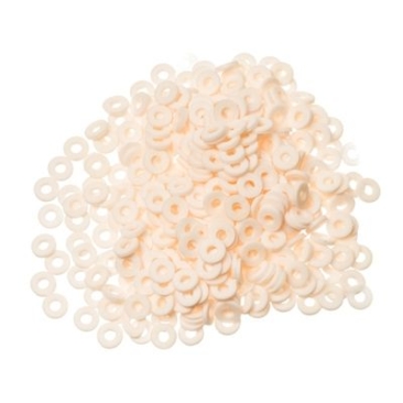 Katsuki beads, Diameter 6 mm, Colour pastel pink, Shape disc , Quantity one strand