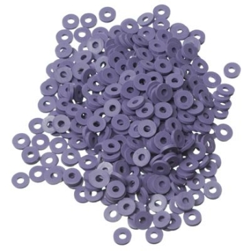 Perles de Katsuki, diamètre 6 mm, couleur lilas, forme disque , quantité un brin