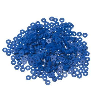 Katsuki kralen, Diameter 6 mm, Kleur Donkerblauw, Vorm schijf, Hoeveelheid één streng