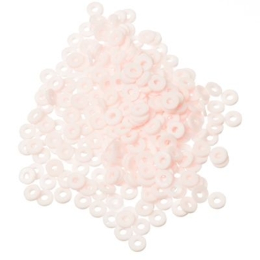 Katsuki kralen, diameter 4 mm, kleur roze, vorm schijf, hoeveelheid één streng