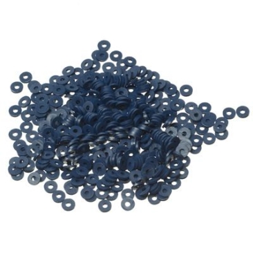 Katsuki beads, diameter 4 mm, colour navy, shape disc, quantity one strand