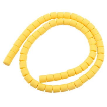 Katsuki Perlen Tonne, 7 x 6 mm, Farbe Gelb, Menge ein Strang