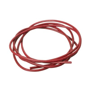 Leather strap, 2 mm, length 1 m, dark red
