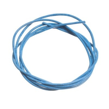 Lederen band, ca. 1,5 mm, lengte 1 m, lichtblauw