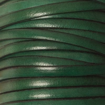 Breites Lederband, 5 mm x 1 mm, Länge 1 m, grün