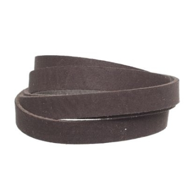 Craft leather strap, 10 mm x 2 mm, length 1 m, Coffee