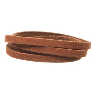 Ruban de cuir Craft, 5 mm x 1,5 mm, longueur 1 m, Chestnut