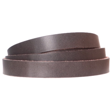 Leather strap, 10 x 2 mm, length 1 m, grey