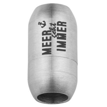Edelstahl Magnetverschluss für 6 mm Bänder, Verschlussgröße 19 x 10 mm, Motiv 