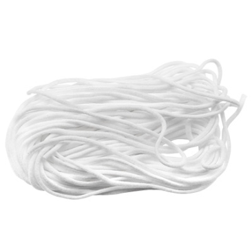 Soft rubber cord for mouth and nose masks, diameter 3.0 mm, length 10 m, white