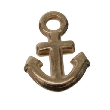 Metal pendant anchor, 12.2 x 9 mm, gold-plated