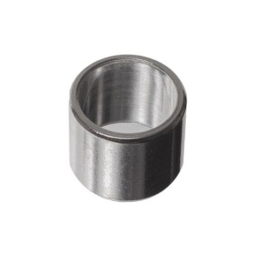 Large hole metal bead tube, 10 x 12 mm, silver plated