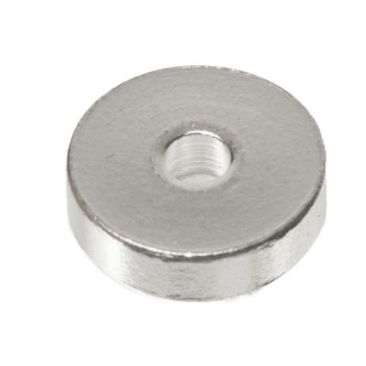 Metal bead spacer disc, approx. 7 x 2 mm, silver-plated