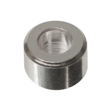 Metal bead spacer disc, approx. 6 x 4 mm, silver-plated