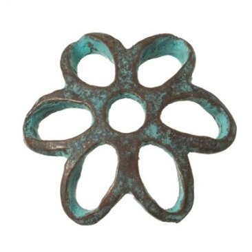 Patina Metallperle Perlkappe, 13 x 13 mm