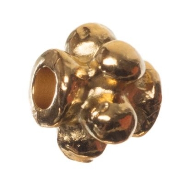 Metal bead spacer barrel, approx. 5 mm, gold-plated