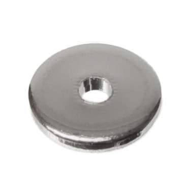 Metal bead spacer disc, approx. 6 mm, silver-plated, like MP547