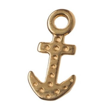 Metal pendant anchor, 12 x 6 mm, gold-plated
