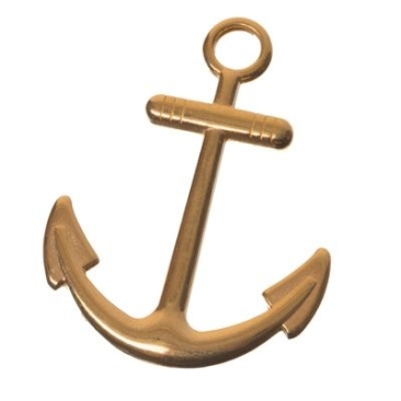 Metal pendant anchor, 39 x 30 mm, gold-plated