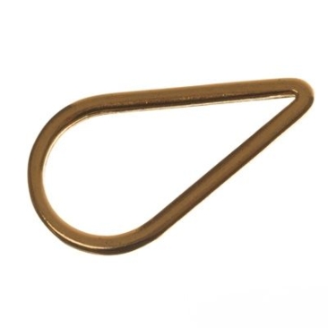 Metal pendant drop, 22 x 12 mm, gold-plated
