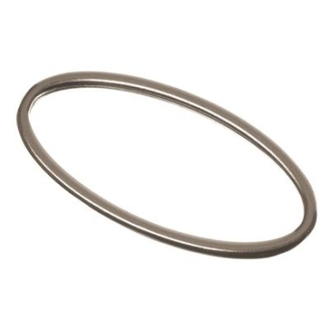 Pendentif métal ovale, 25 x 12 mm, argenté