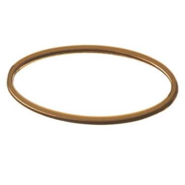 Metallanhänger Oval, 25 x 12 mm, vergoldet