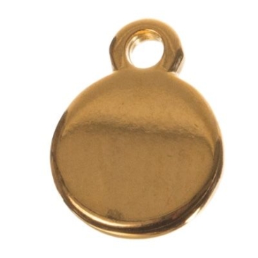 Pendentif métal cercle, 11 x 8 mm, doré